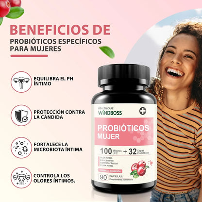 WINDBOSS™ Complejo Probiótico para Mujeres