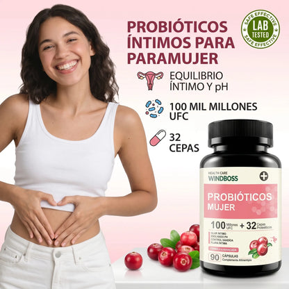 WINDBOSS™ Complejo Probiótico para Mujeres