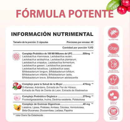 WINDBOSS™ Complejo Probiótico para Mujeres
